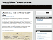 Tablet Screenshot of ncarchivists.org